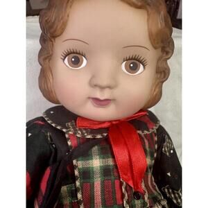 vintage daisy kingdom doll 1991 country christmas decor plaid dress